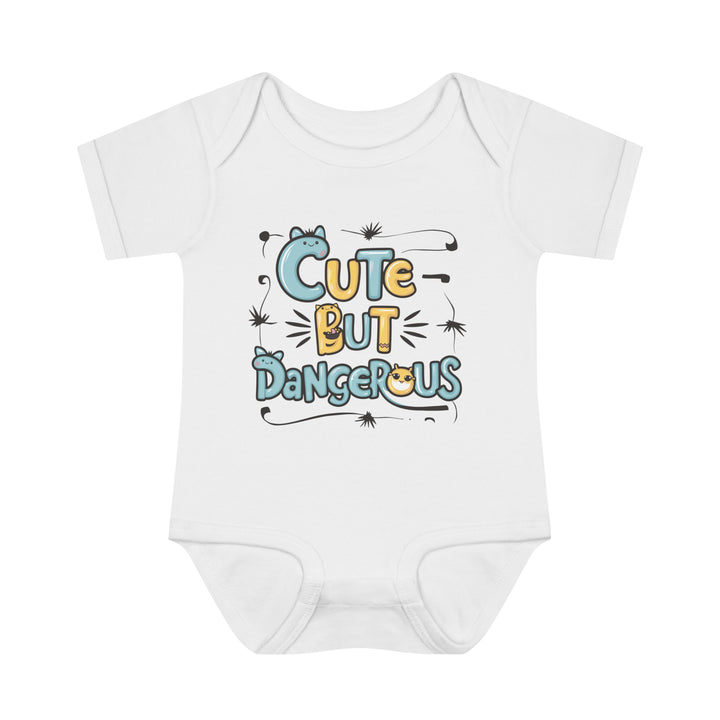 "Cute but dangerous" Infant Baby Rib Bodysuit