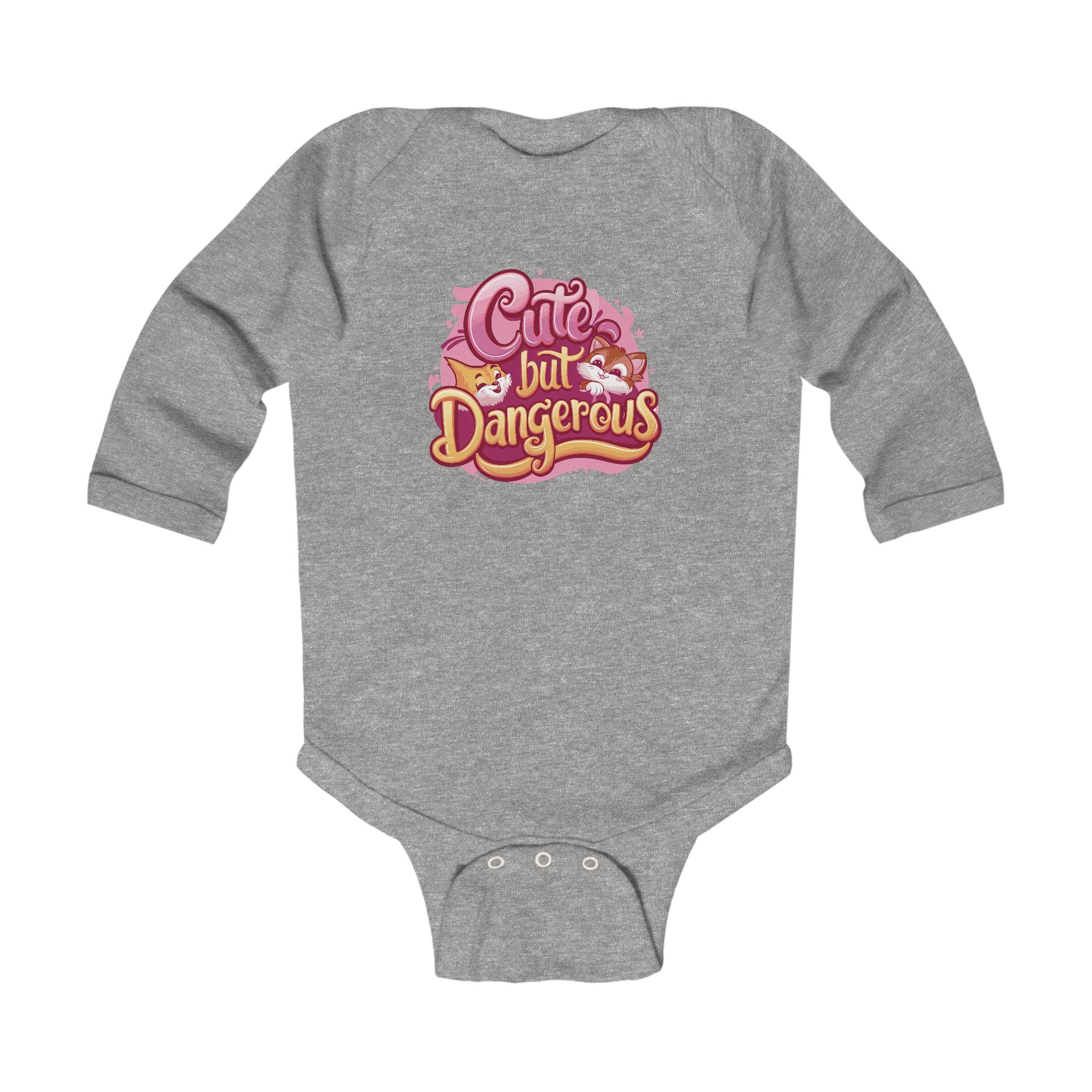 "Cute but dangerous" Infant Long Sleeve Bodysuit