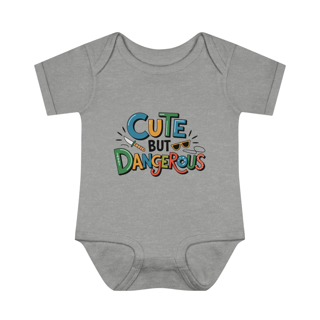 "Cute but dangerous" Infant Baby Rib Bodysuit