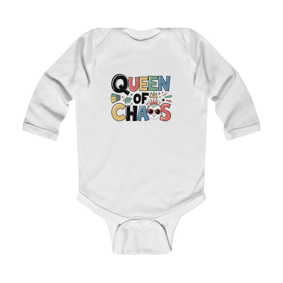 "Queen of chaos" Infant Long Sleeve Bodysuit