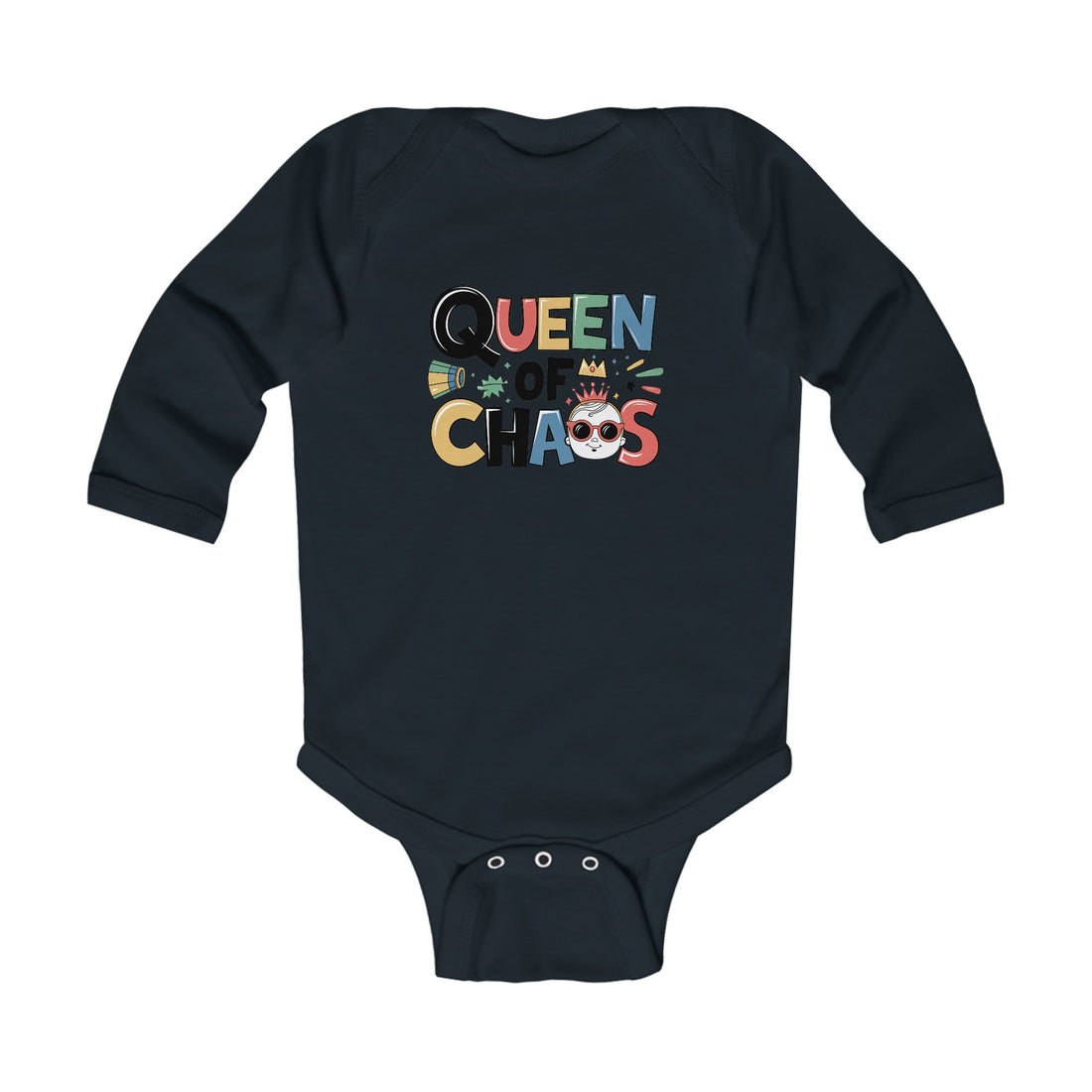 "Queen of chaos" Infant Long Sleeve Bodysuit