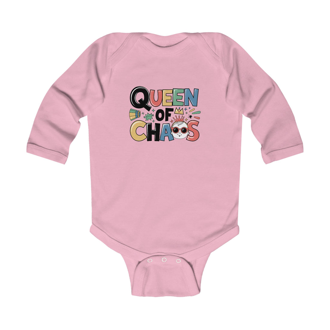 "Queen of chaos" Infant Long Sleeve Bodysuit