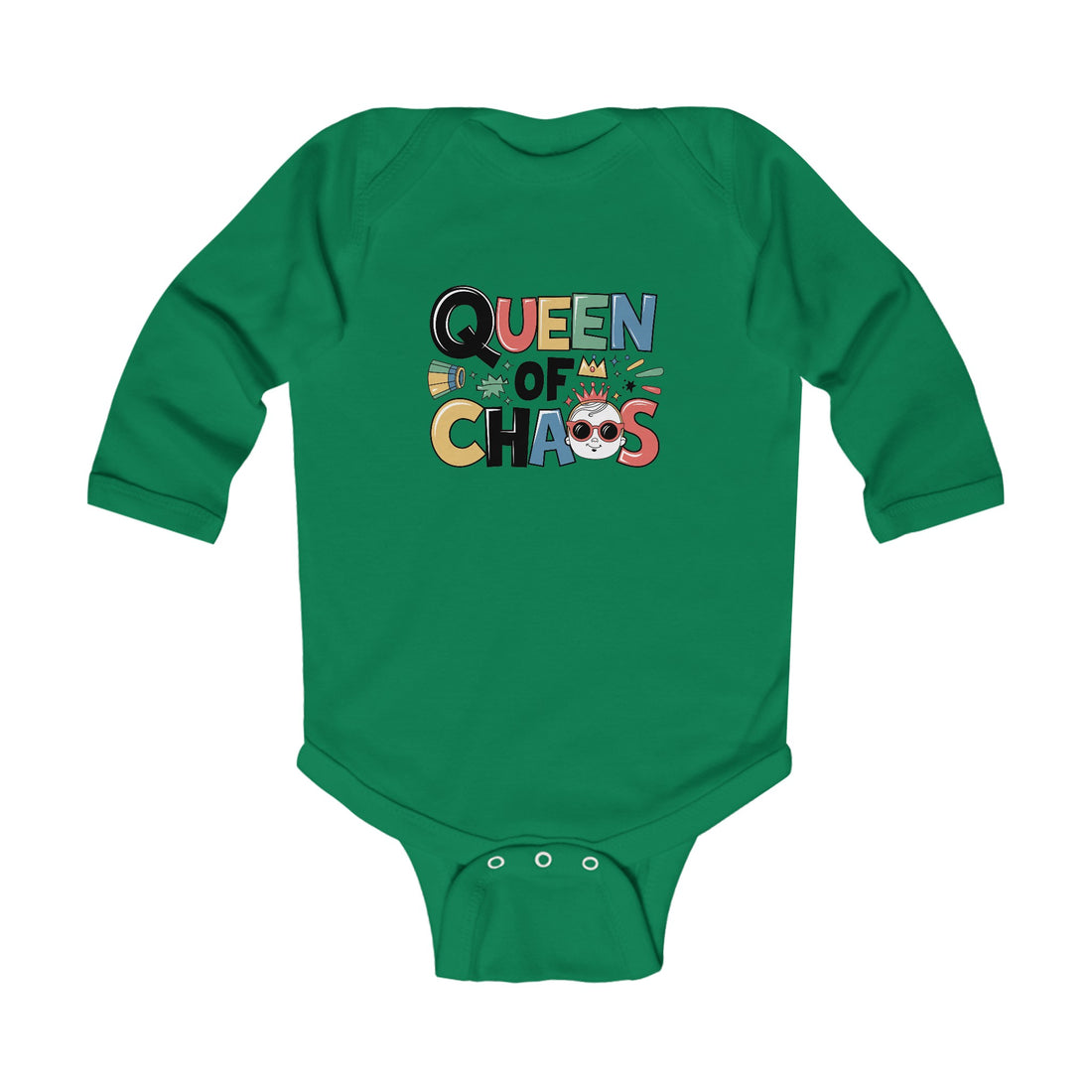 "Queen of chaos" Infant Long Sleeve Bodysuit