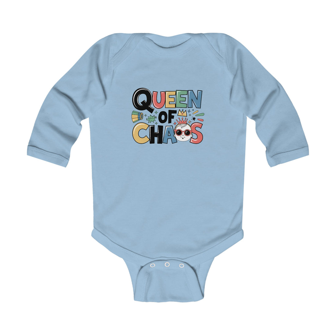 "Queen of chaos" Infant Long Sleeve Bodysuit