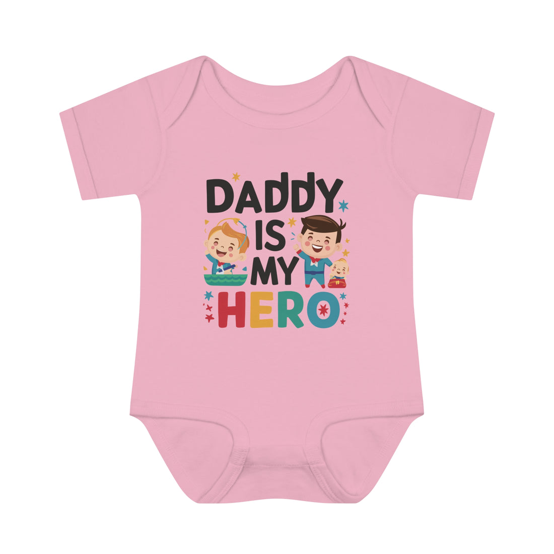 "Daddy is my hero" Infant Baby Rib Bodysuit