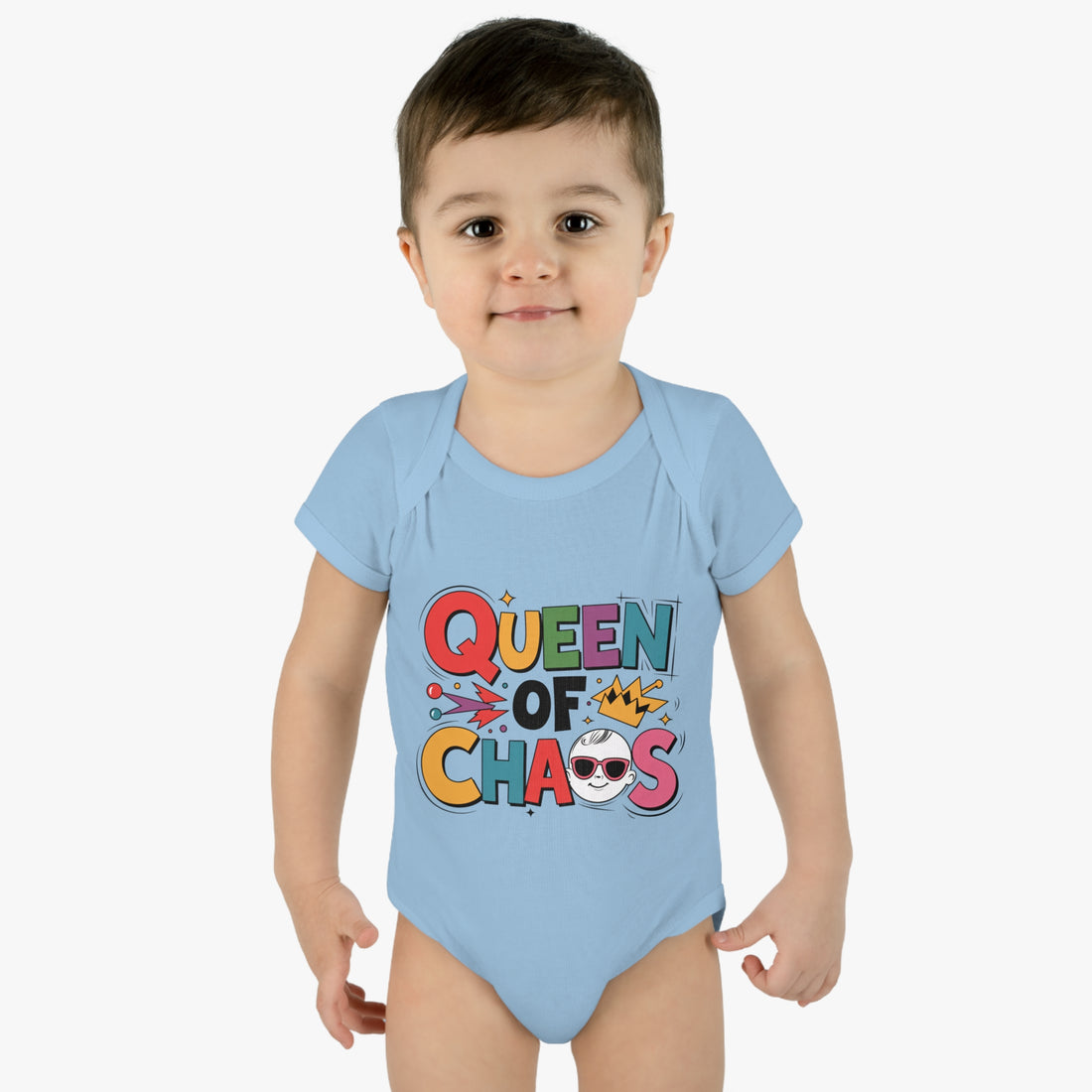 "Queen of chaos" Infant Baby Rib Bodysuit