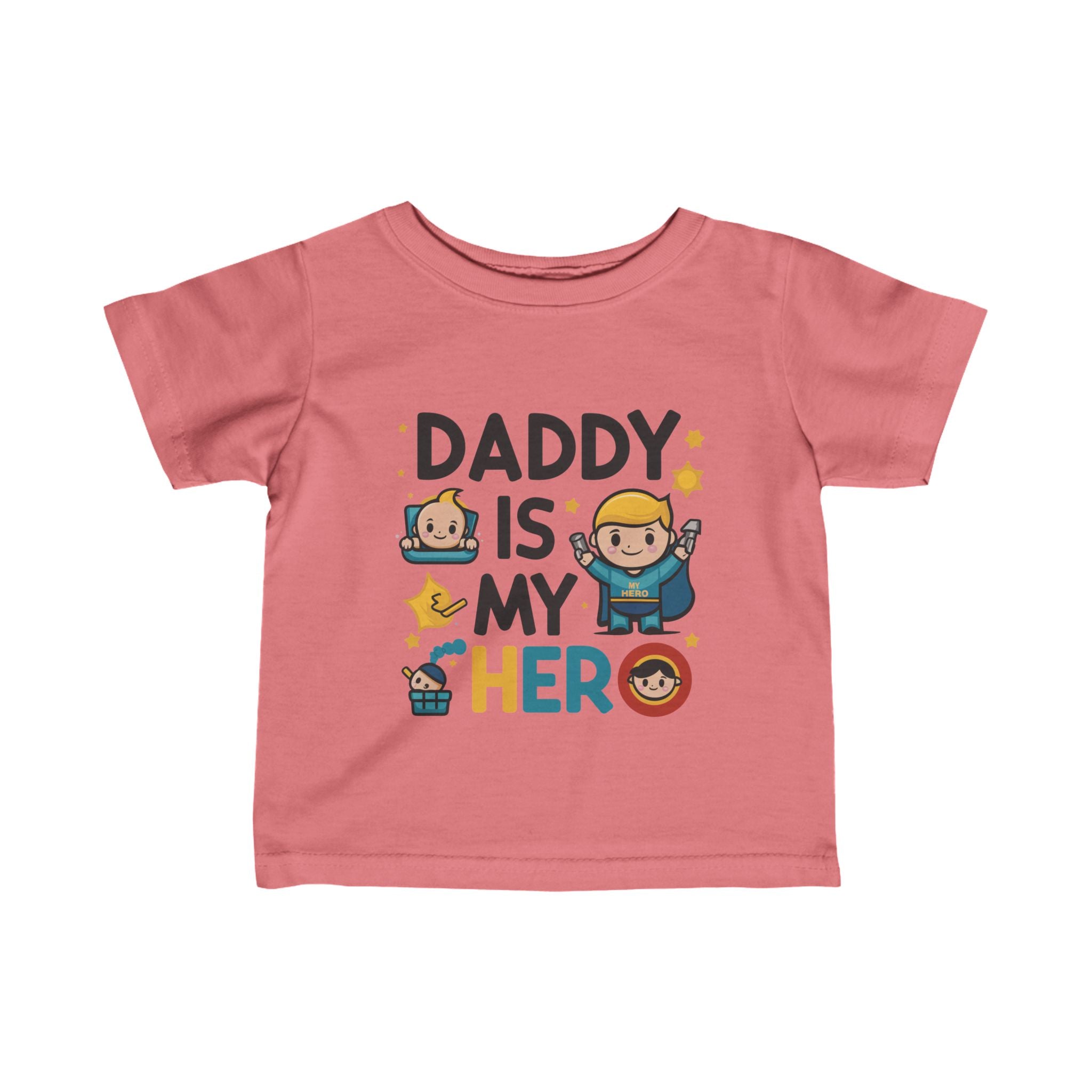 "Daddy is my hero" Infant Fine Jersey Tee