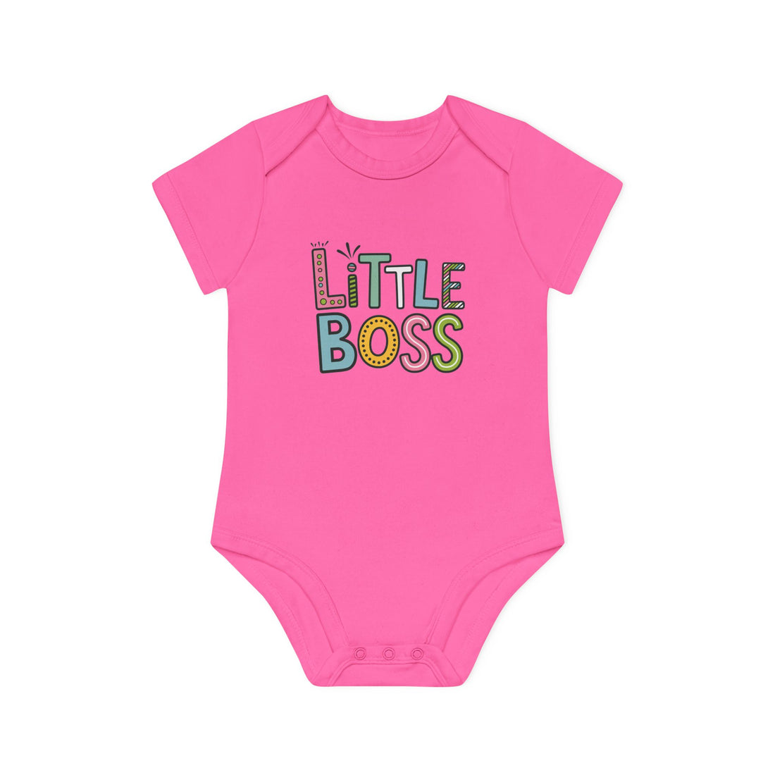 "Little boss" Baby Organic Short Sleeve Bodysuit