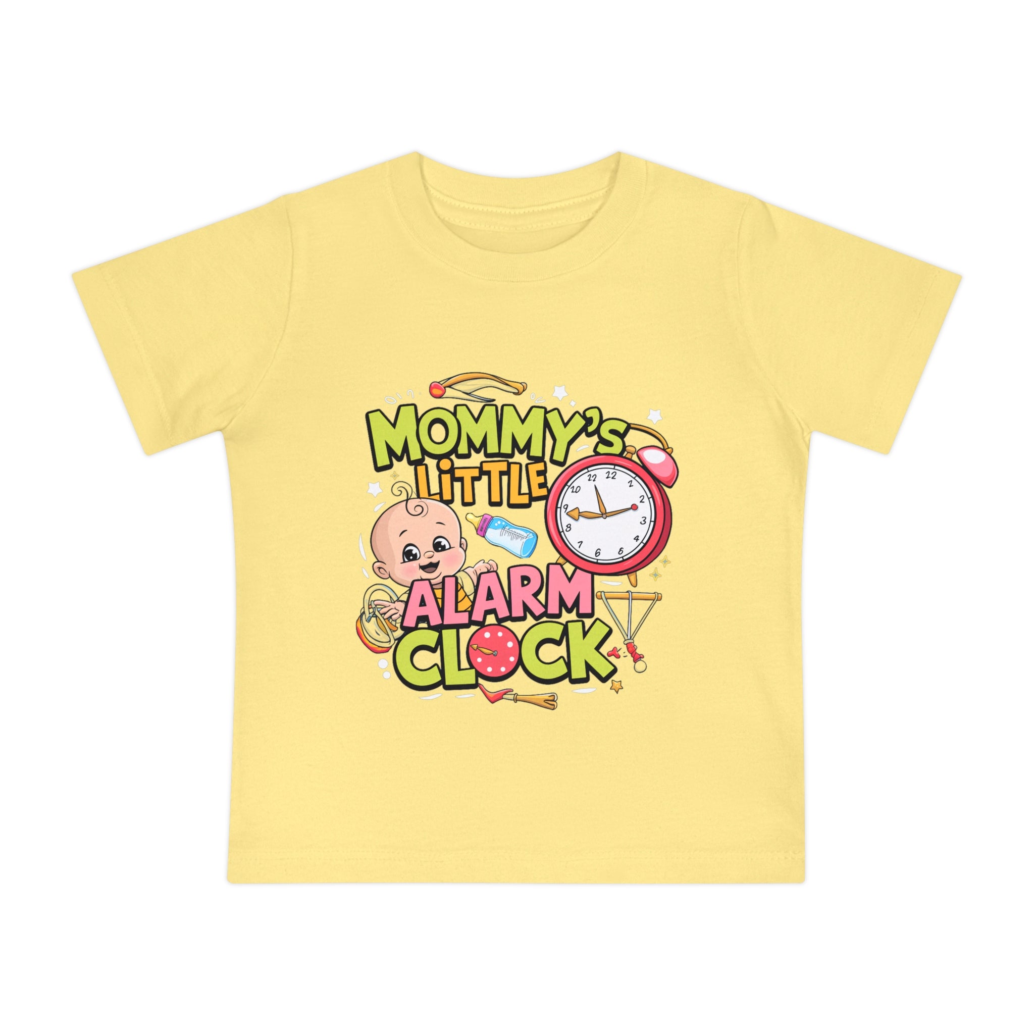 "Mommy's little alarm clock" Baby Short Sleeve T-Shirt