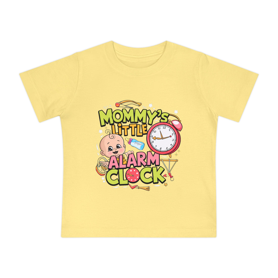 "Mommy's little alarm clock" Baby Short Sleeve T-Shirt