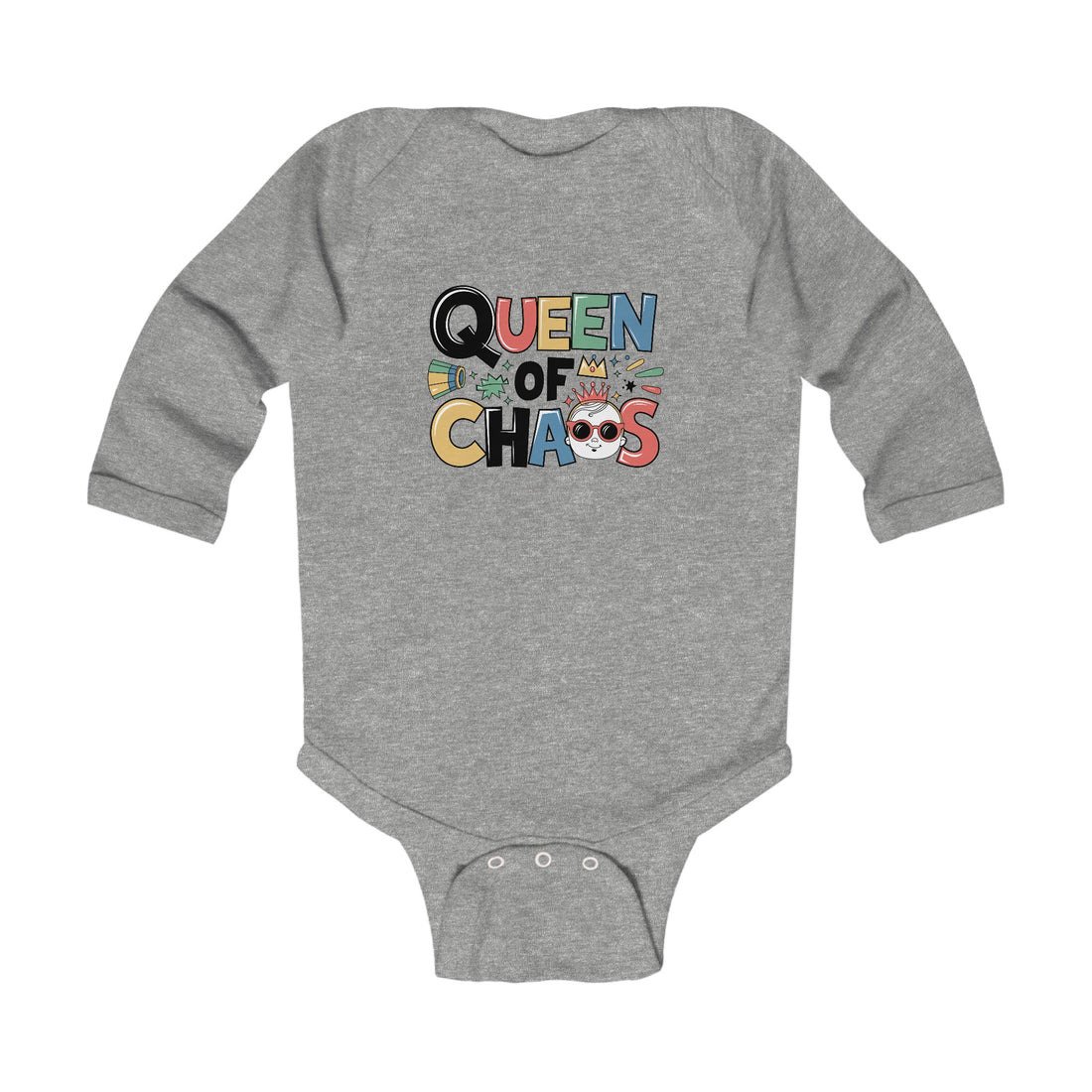 "Queen of chaos" Infant Long Sleeve Bodysuit