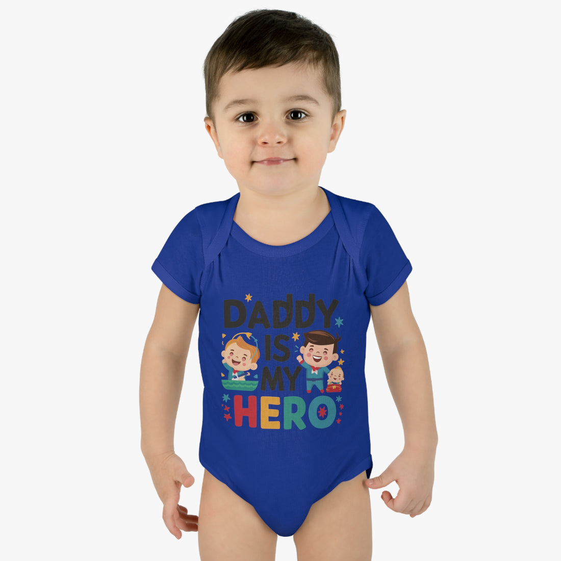 "Daddy is my hero" Infant Baby Rib Bodysuit