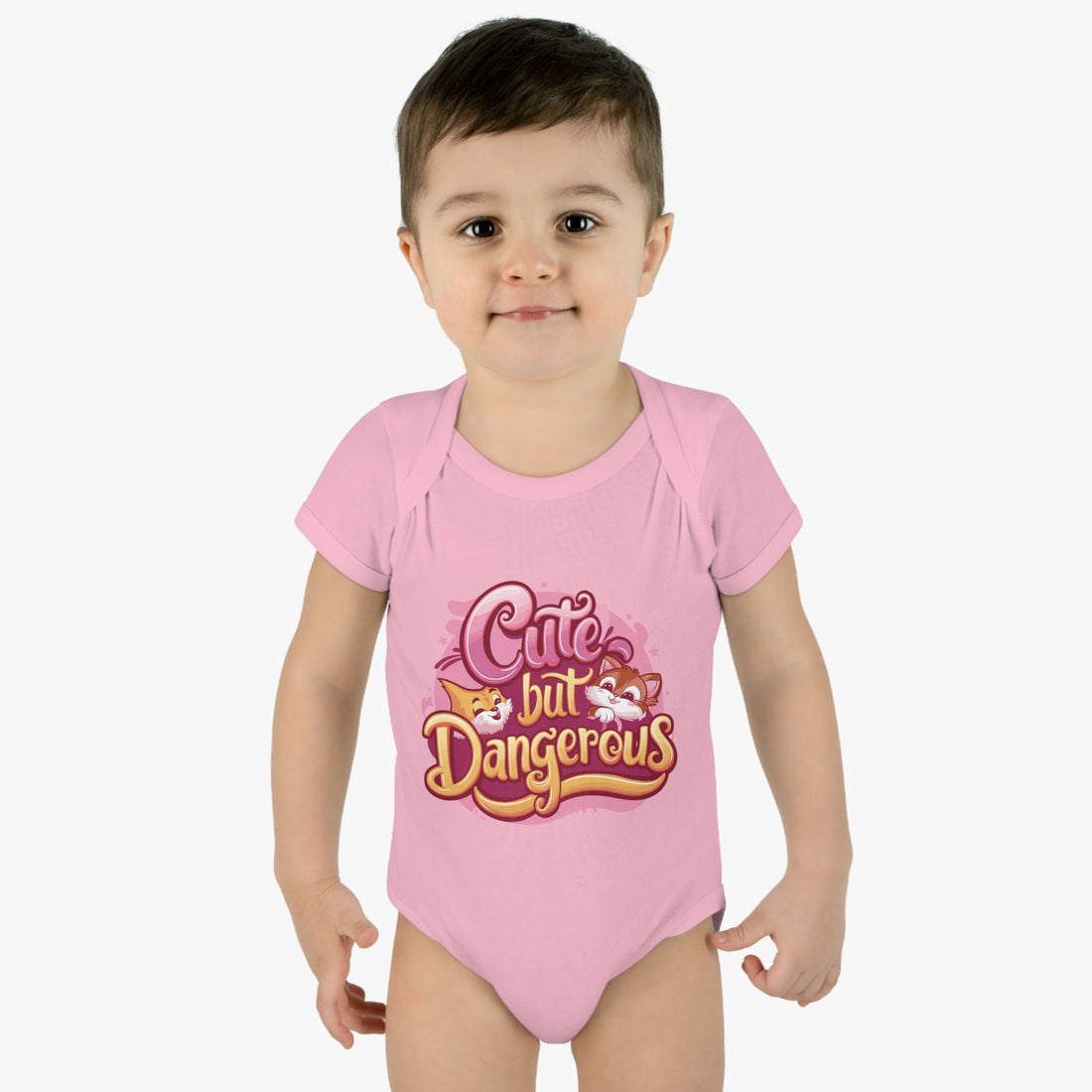 "Cute but dangerous" Infant Baby Rib Bodysuit