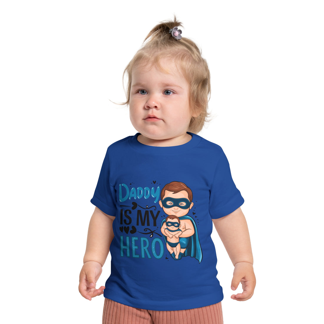 "Daddy is my hero" Baby Short Sleeve T-Shirt