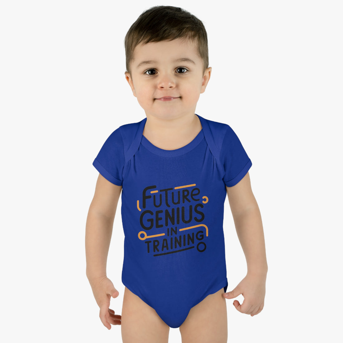 "Future genius in training" Infant Baby Rib Bodysuit