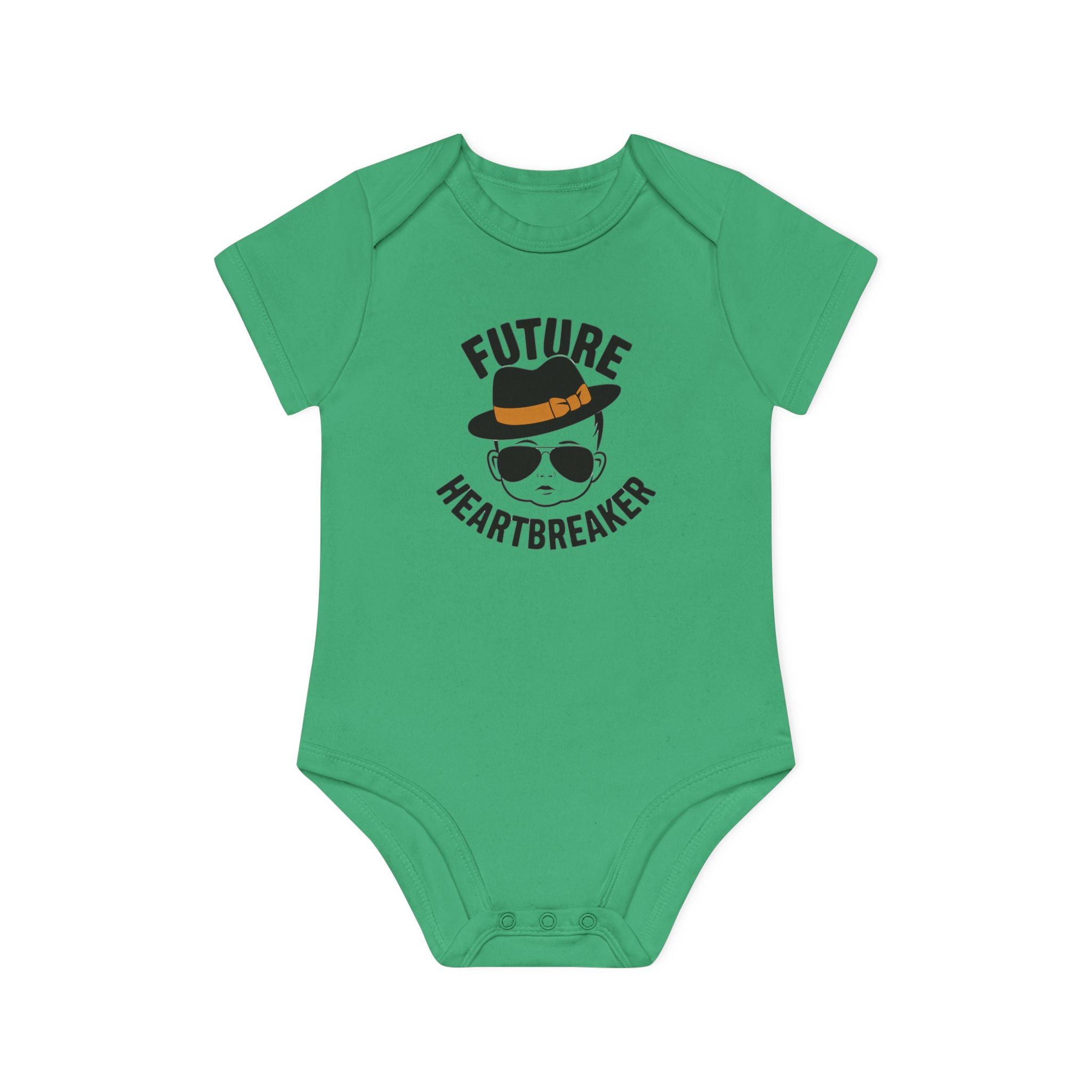 "Future heartbreaker" Baby Organic Short Sleeve Bodysuit