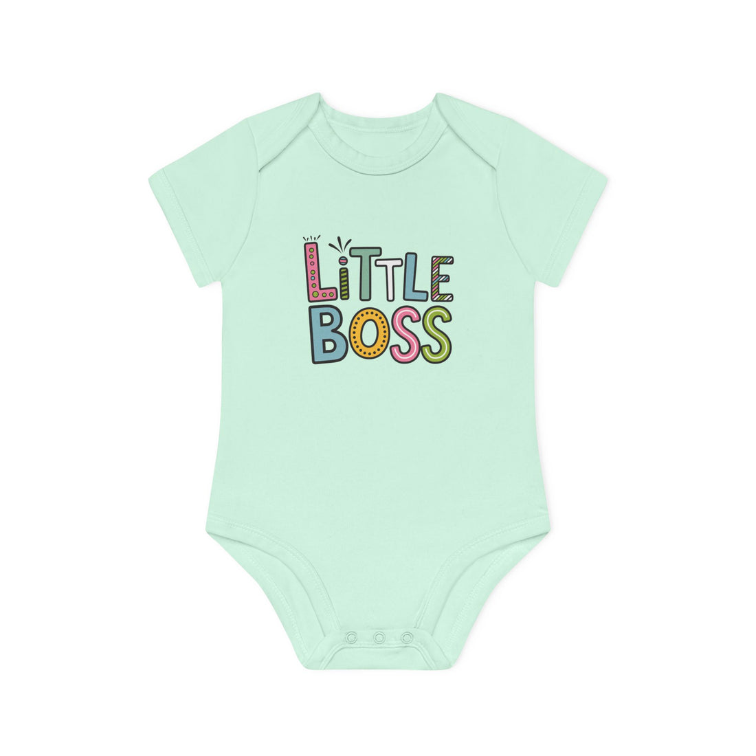 "Little boss" Baby Organic Short Sleeve Bodysuit