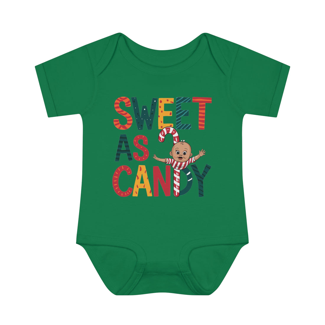 "Sweet as candy" Infant Baby Rib Bodysuit