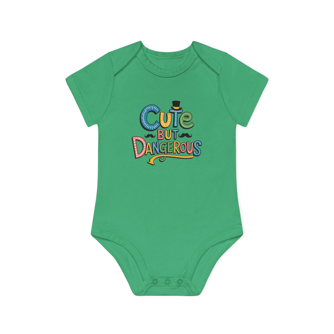 "Cute but dangerous" Baby Organic Short Sleeve Bodysuit