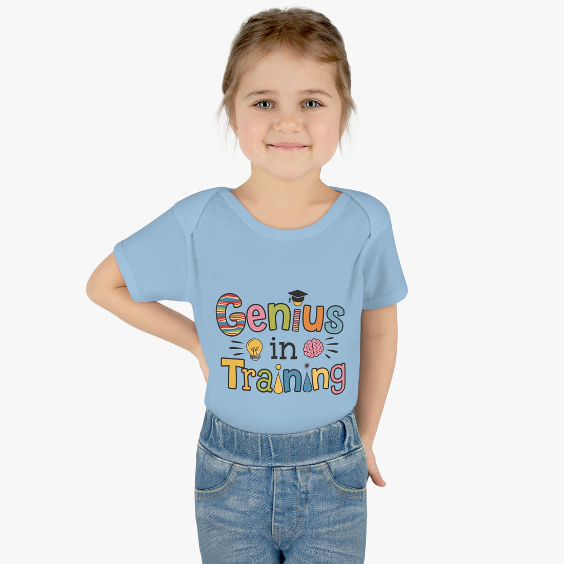 "Genius in training" Infant Baby Rib Bodysuit