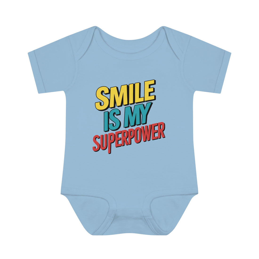 "Smile is my superpower" Infant Baby Rib Bodysuit