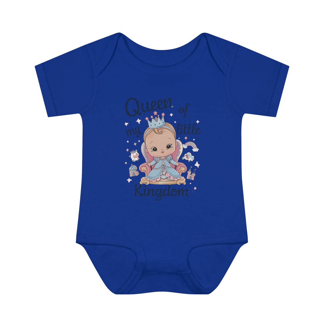 "Queen of my little kingdom" Infant Baby Rib Bodysuit