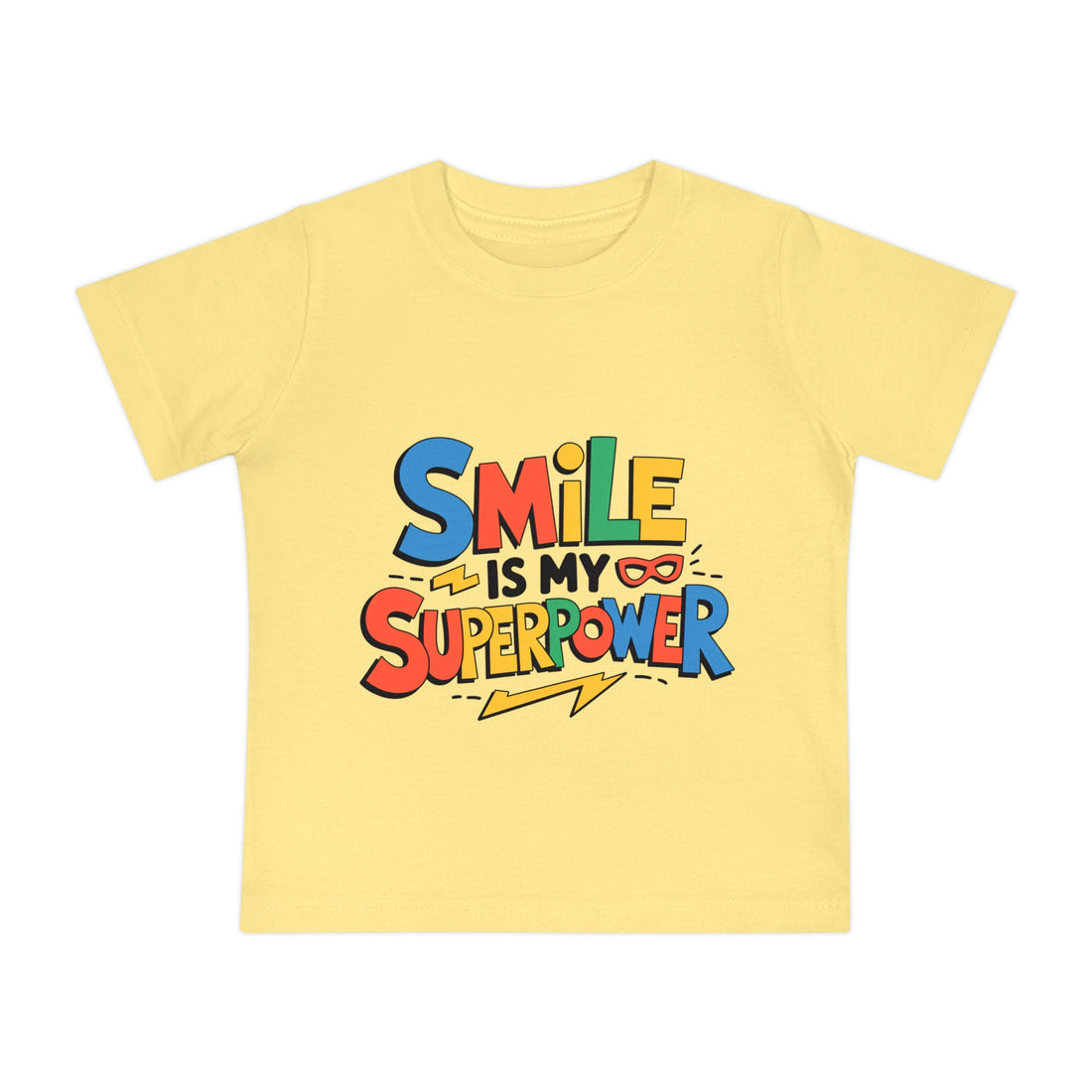 "Smile is my superpower" Baby Short Sleeve T-Shirt