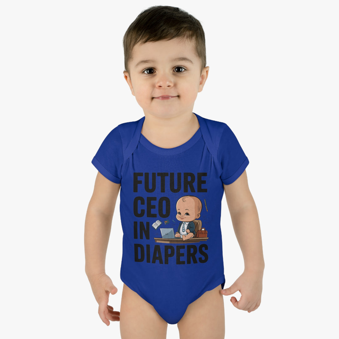 "Future CEO in diapers" Infant Baby Rib Bodysuit