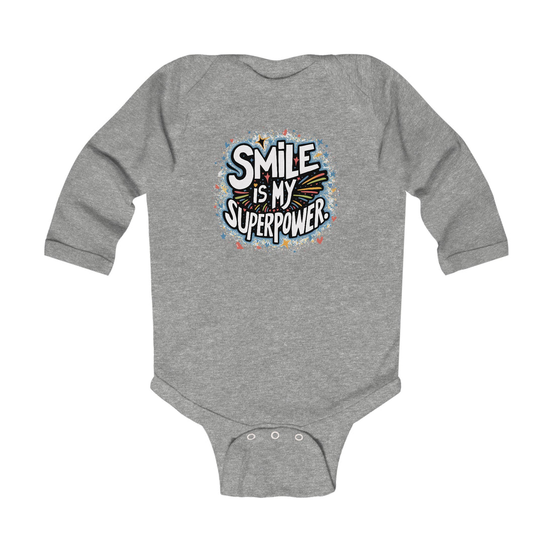 "Smile is my superpower" Infant Long Sleeve Bodysuit