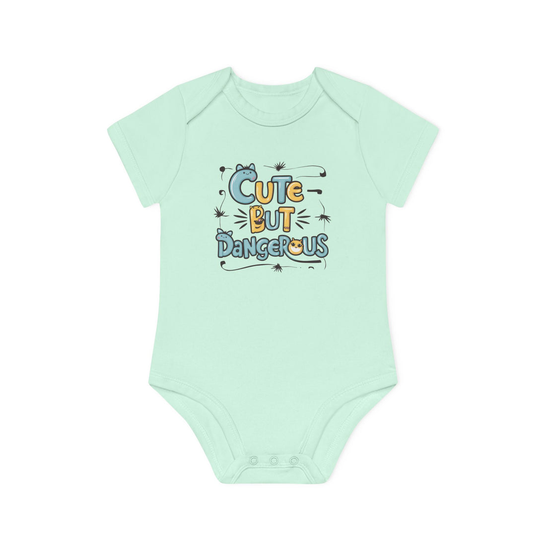 "Cute but dangerous" Baby Organic Short Sleeve Bodysuit