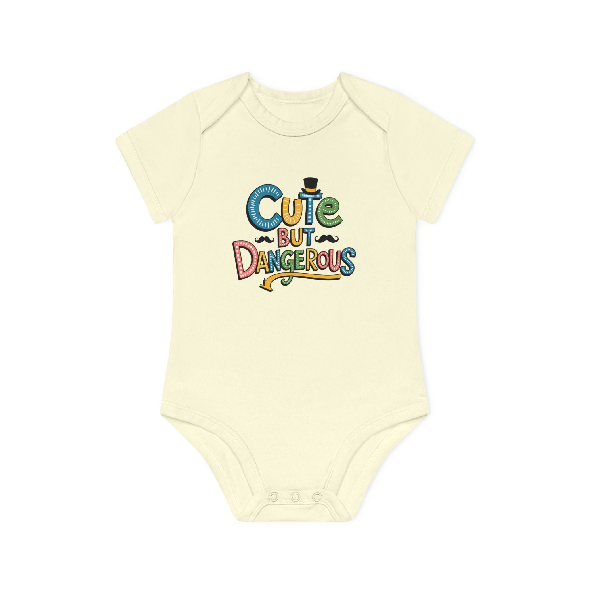 "Cute but dangerous" Baby Organic Short Sleeve Bodysuit