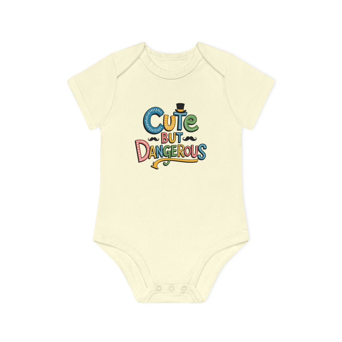 "Cute but dangerous" Baby Organic Short Sleeve Bodysuit