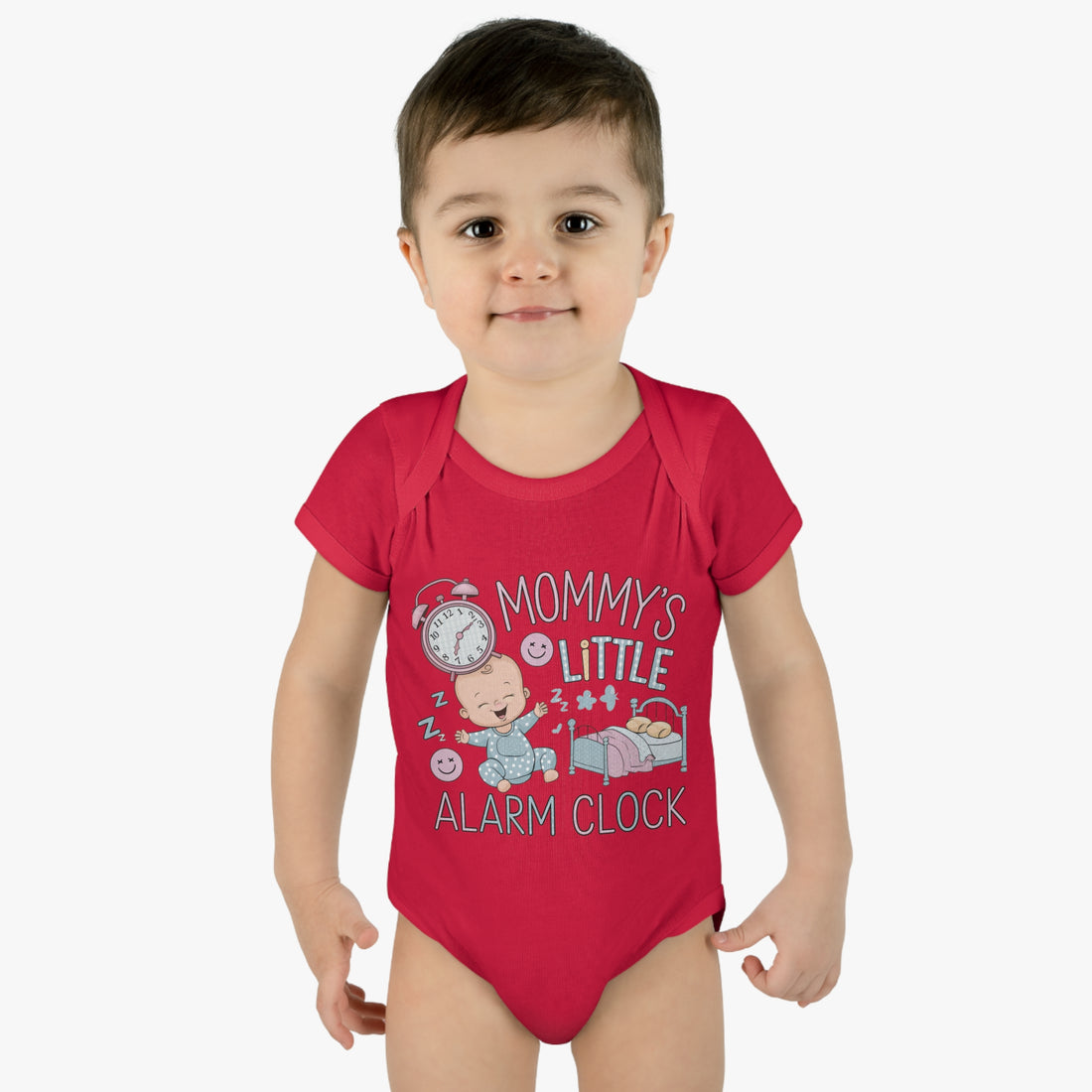 "Mommy's little alarm clock" Infant Baby Rib Bodysuit