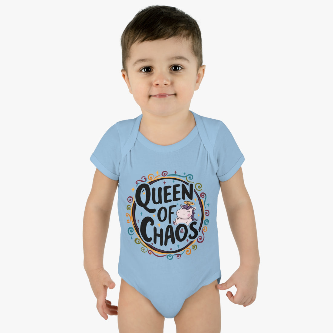 "Queen of chaos" Infant Baby Rib Bodysuit