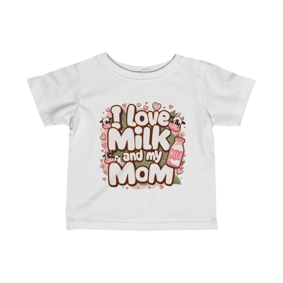 "I love milk and my mom" Infant Fine Jersey Tee