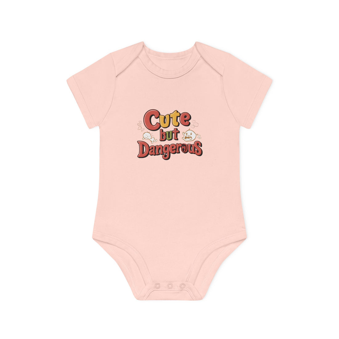 "Cute but dangerous" Baby Organic Short Sleeve Bodysuit