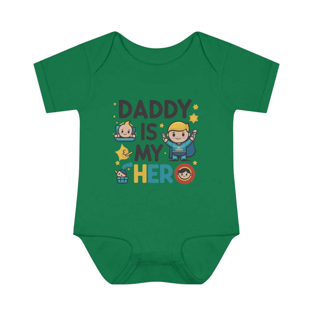 "Daddy is my hero" Infant Baby Rib Bodysuit