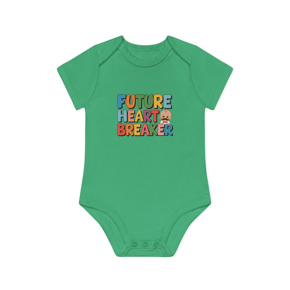 "Future heartbreaker" Baby Organic Short Sleeve Bodysuit