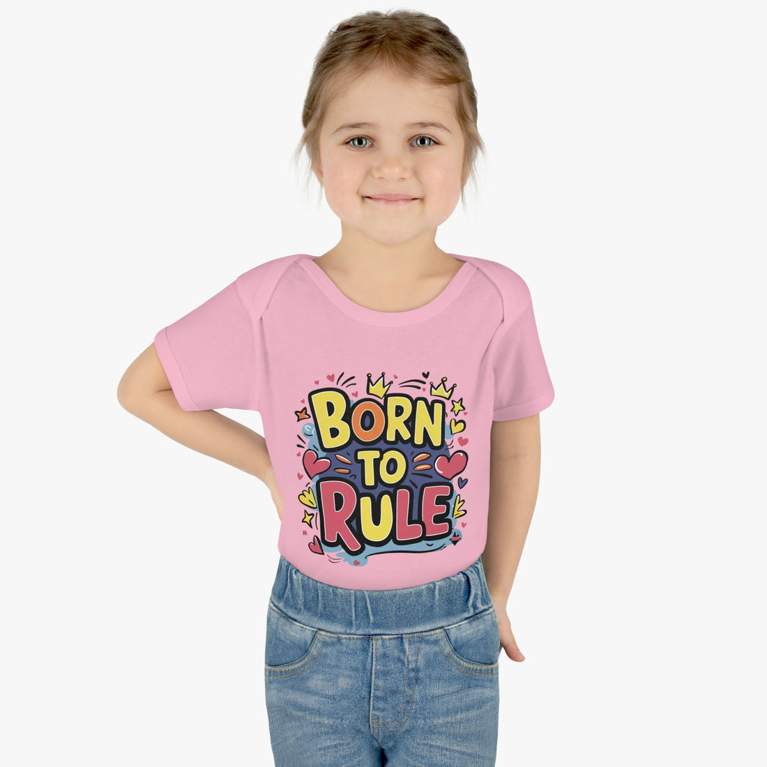 "Born to rule" Infant Baby Rib Bodysuit