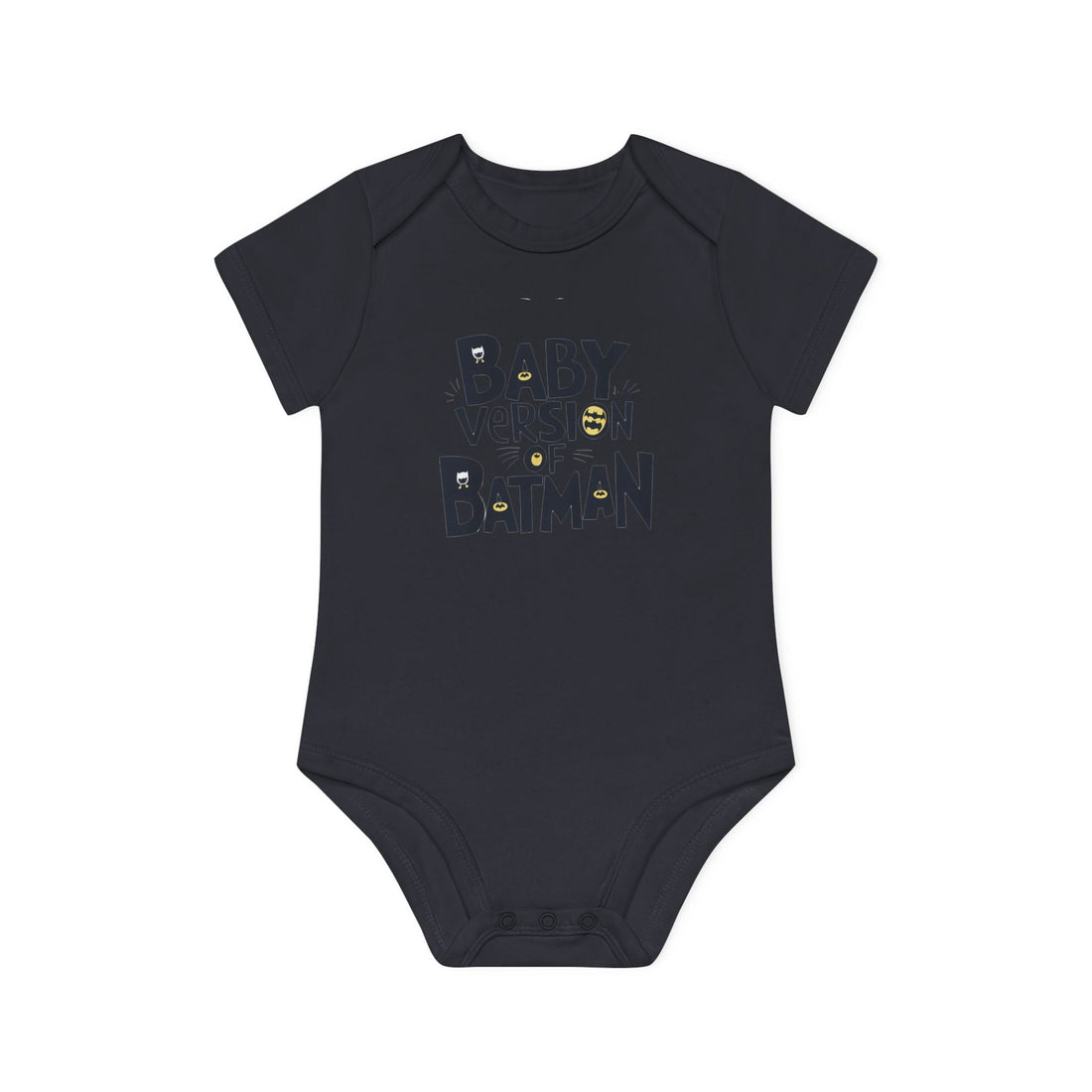 "Baby version of batman" Baby Organic Short Sleeve Bodysuit