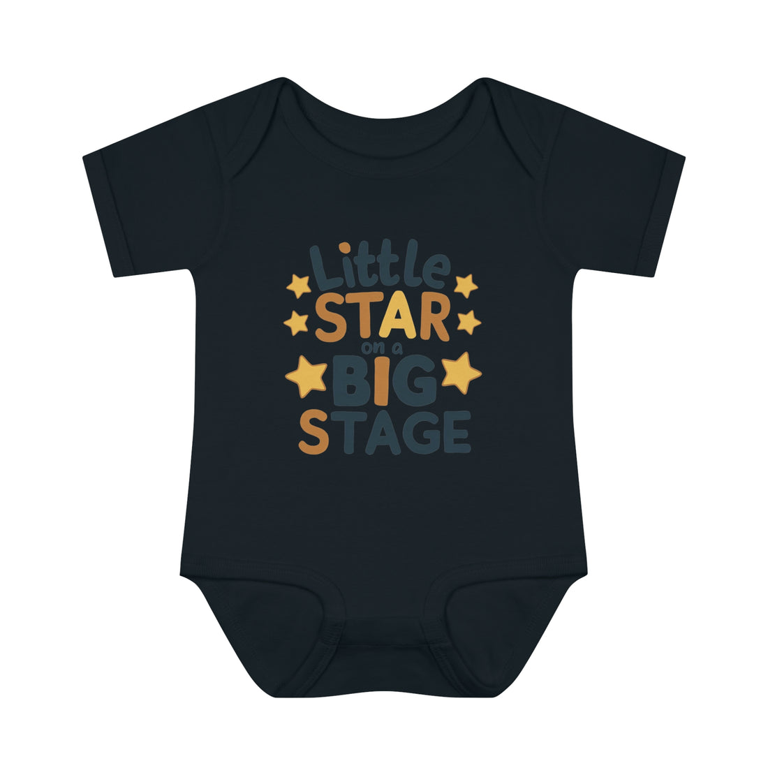 "Little star on a big stage" Infant Baby Rib Bodysuit