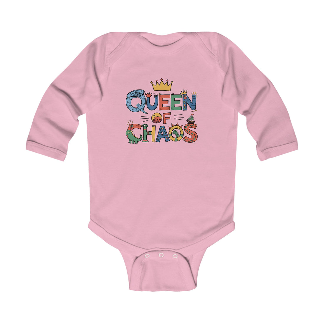 "Queen of chaos" Infant Long Sleeve Bodysuit