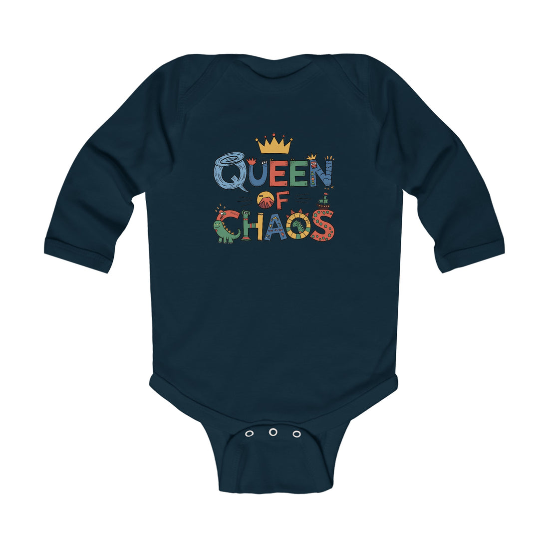 "Queen of chaos" Infant Long Sleeve Bodysuit