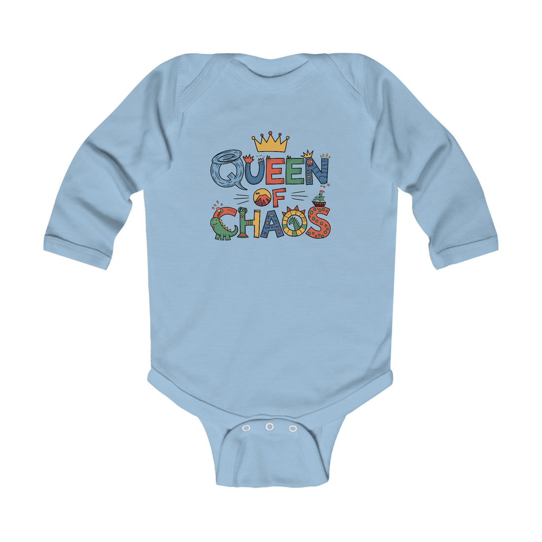 "Queen of chaos" Infant Long Sleeve Bodysuit