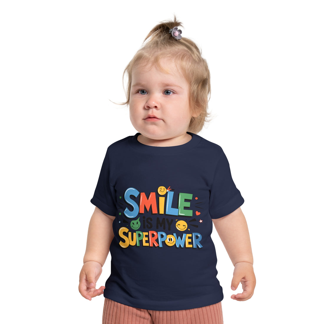 "Smile is my superpower" Baby Short Sleeve T-Shirt