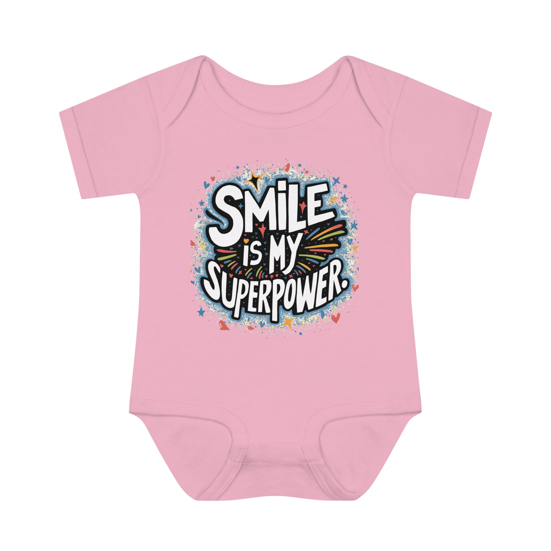 "Smile is my superpower" Infant Baby Rib Bodysuit