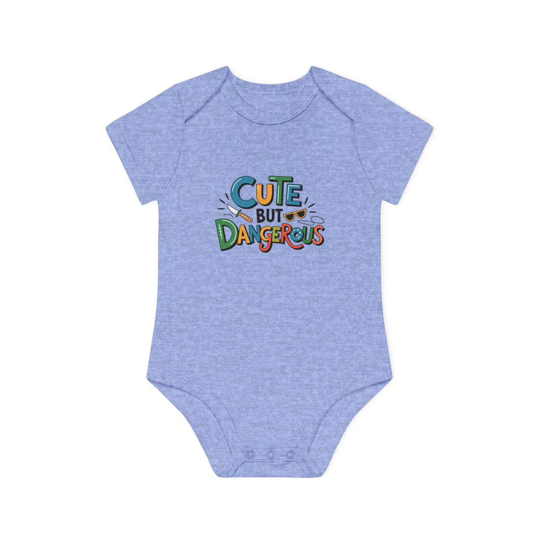 "Cute but dangerous" Baby Organic Short Sleeve Bodysuit