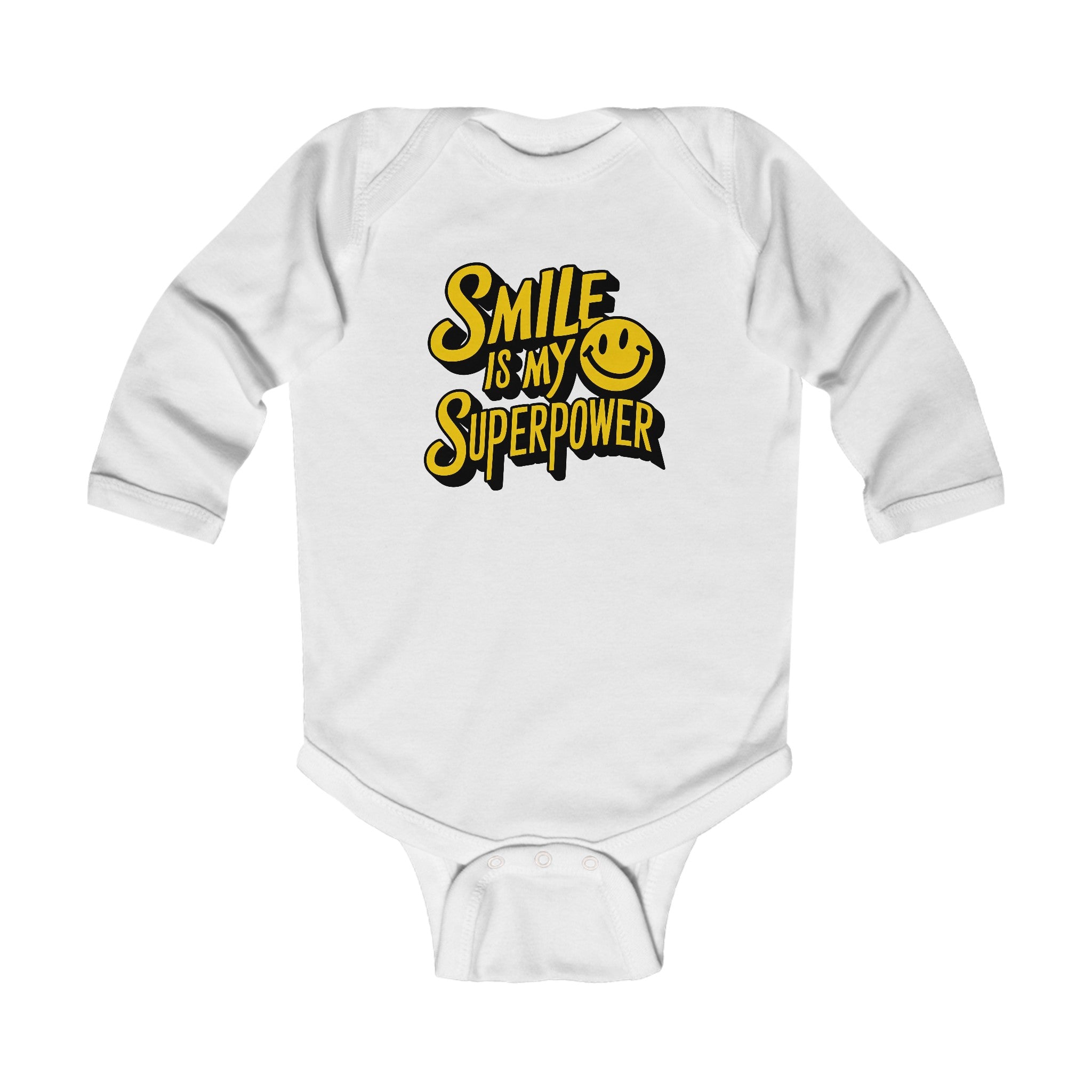 "Smile is my superpower" Infant Long Sleeve Bodysuit