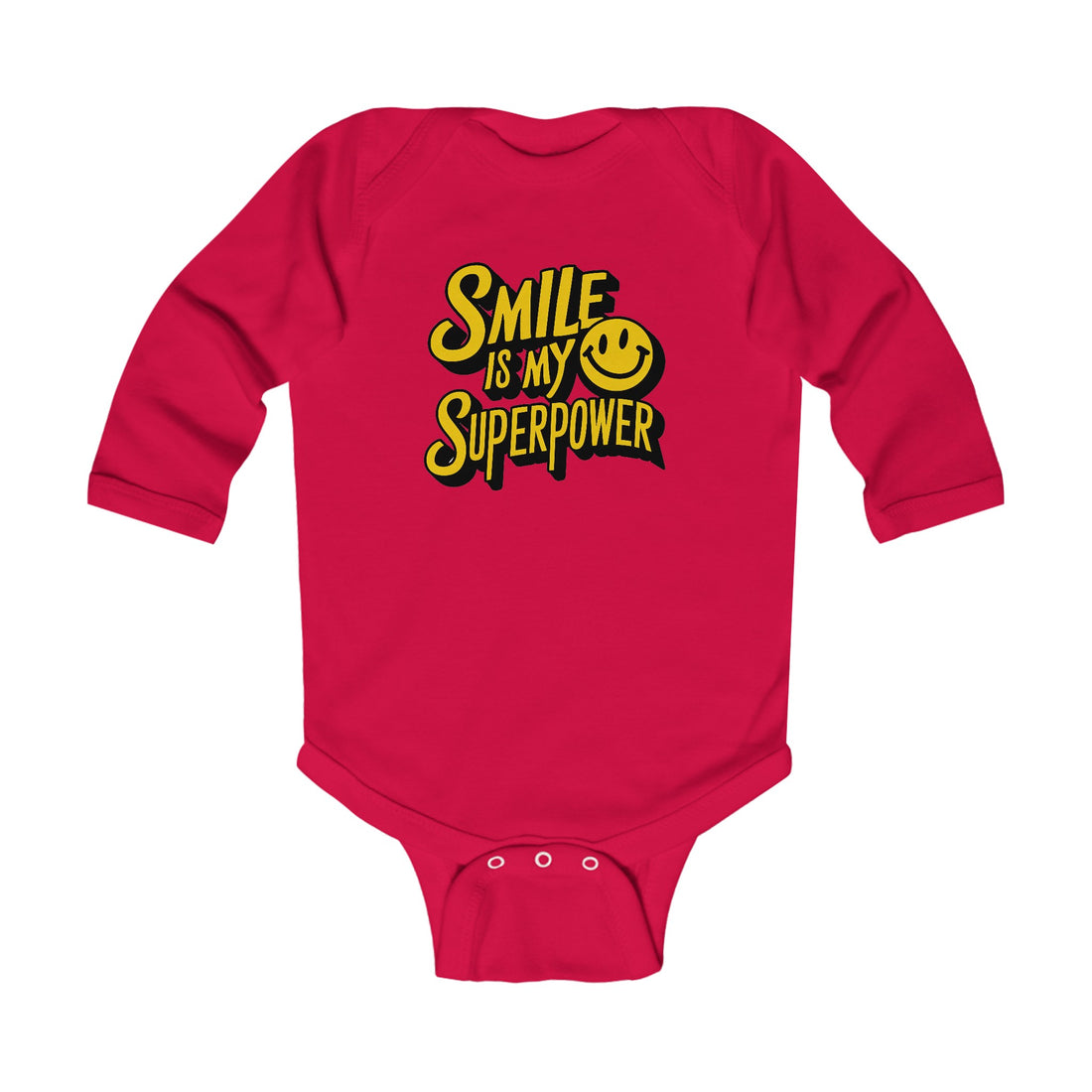 "Smile is my superpower" Infant Long Sleeve Bodysuit