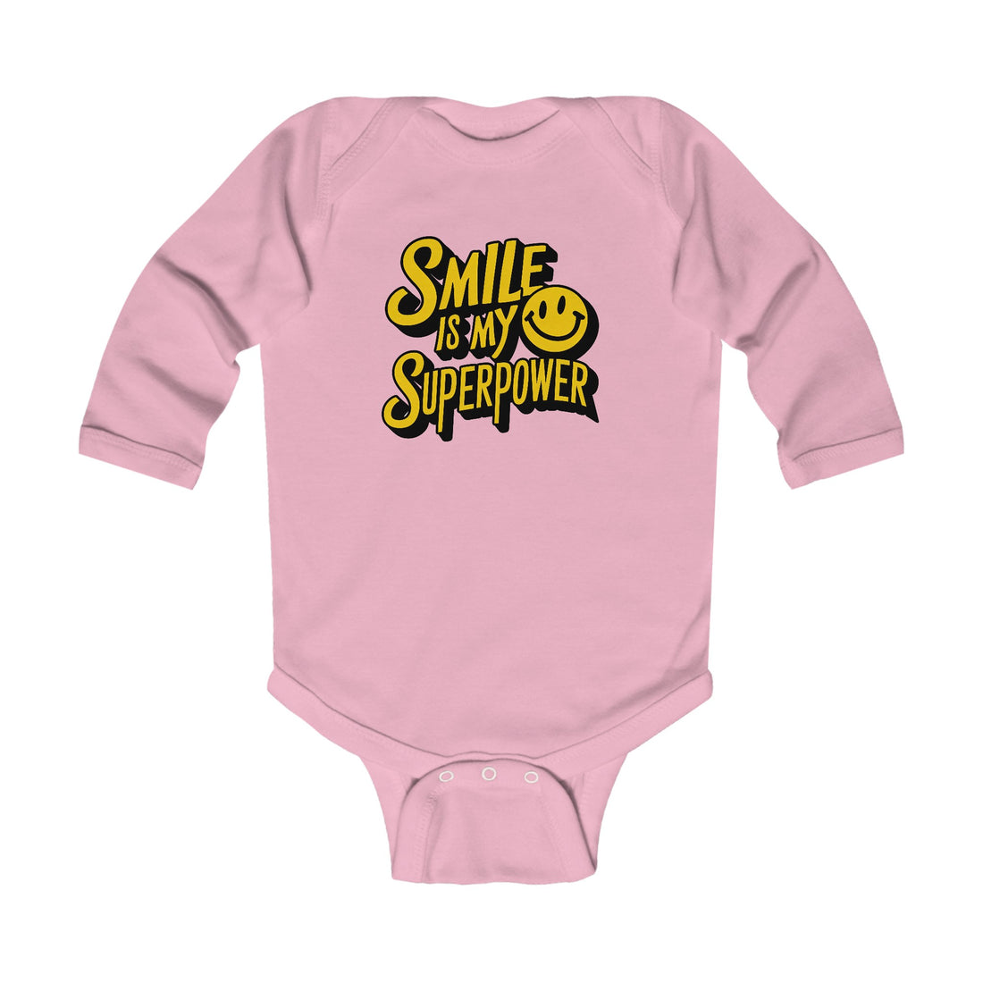 "Smile is my superpower" Infant Long Sleeve Bodysuit